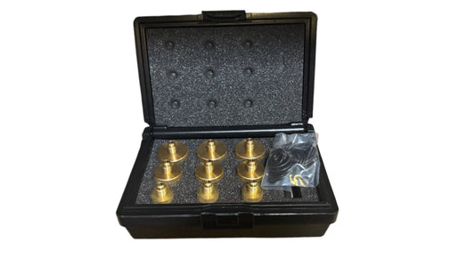 Test fittings with case (1/4 - 3/4")